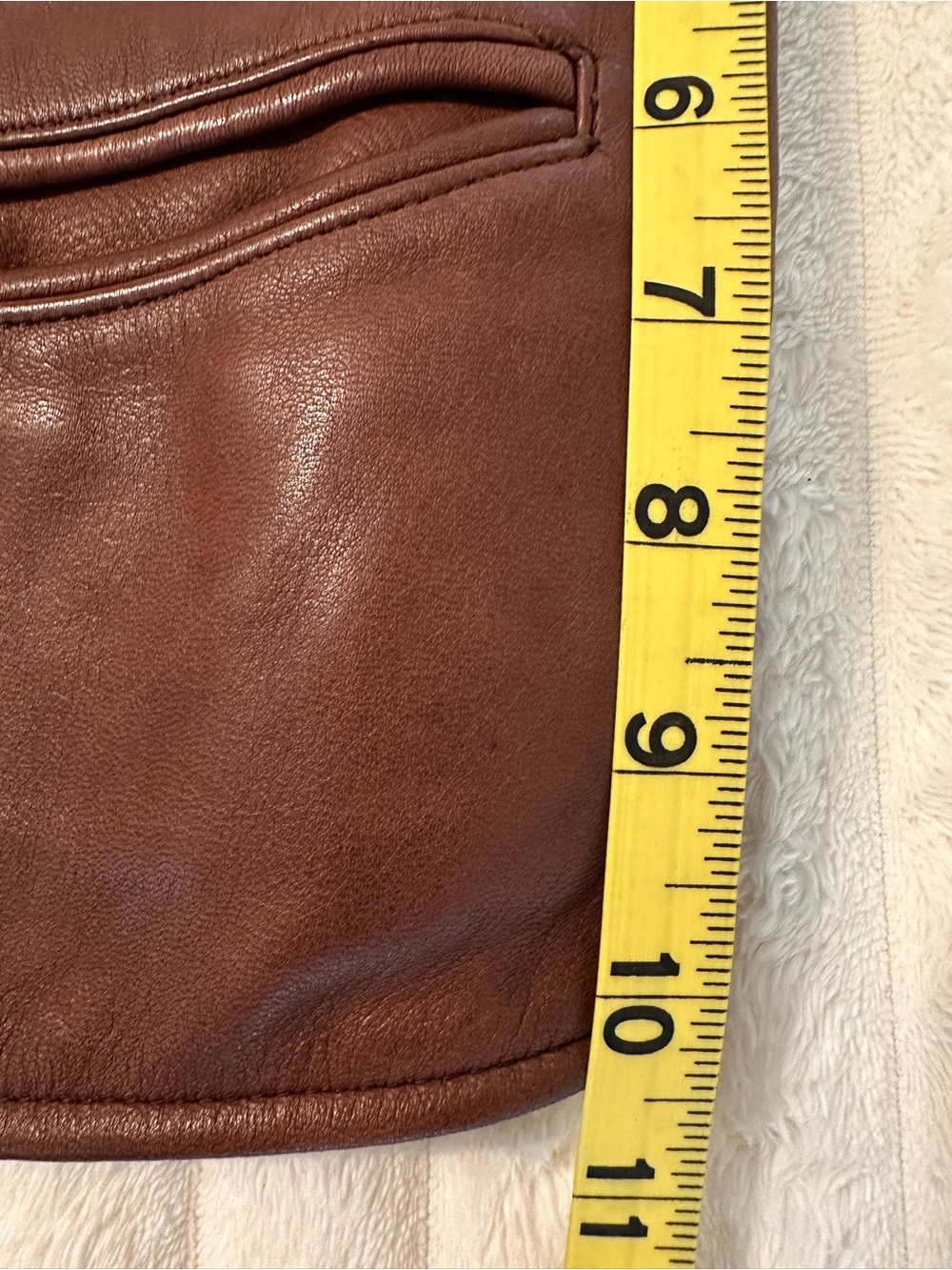 VINTAGE Ralph Lauren Brown Leather Button-Front Vest RARE Find - Picture 9 of 12